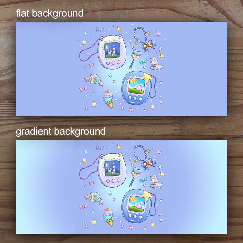 Tamagotchi Winter Blue Design Mousepad Deskmat