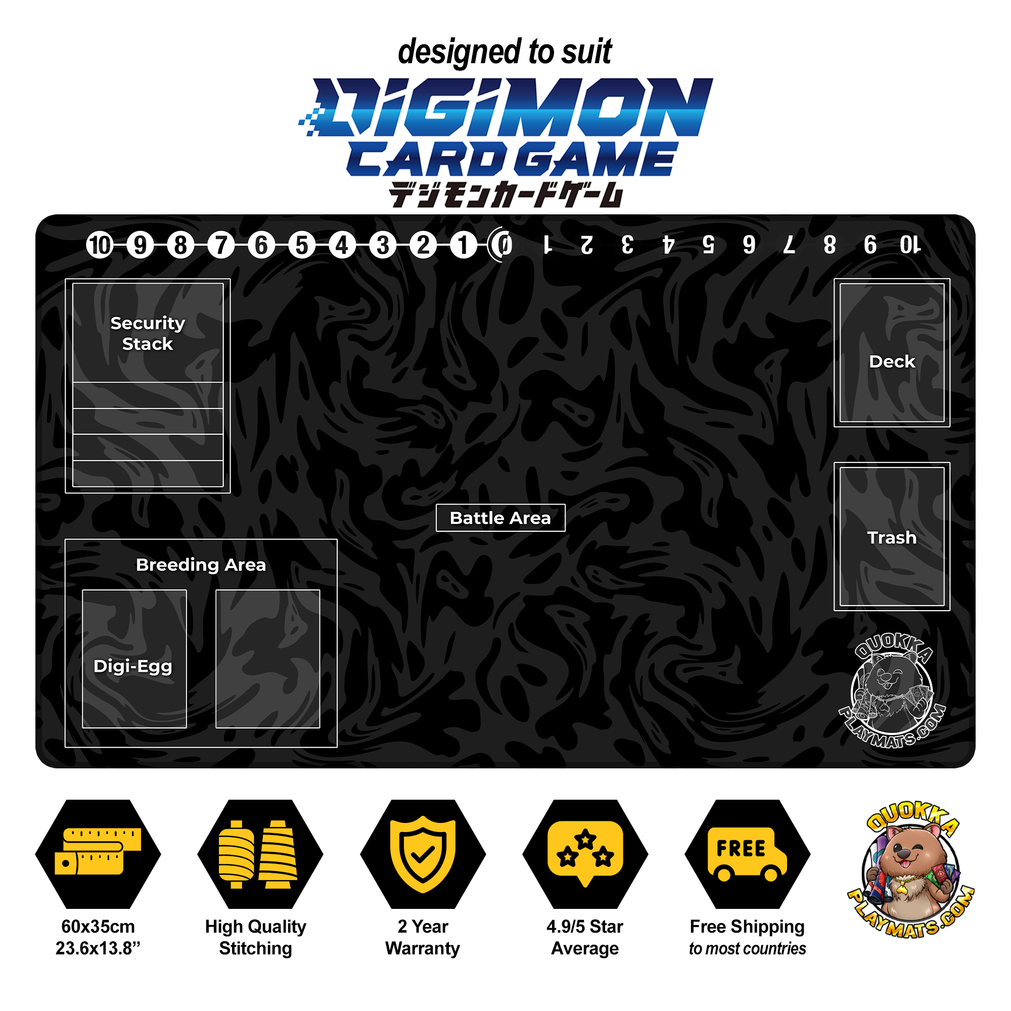 TCG Playmats - Designed to suit Digimon QuokkaMousepads.com