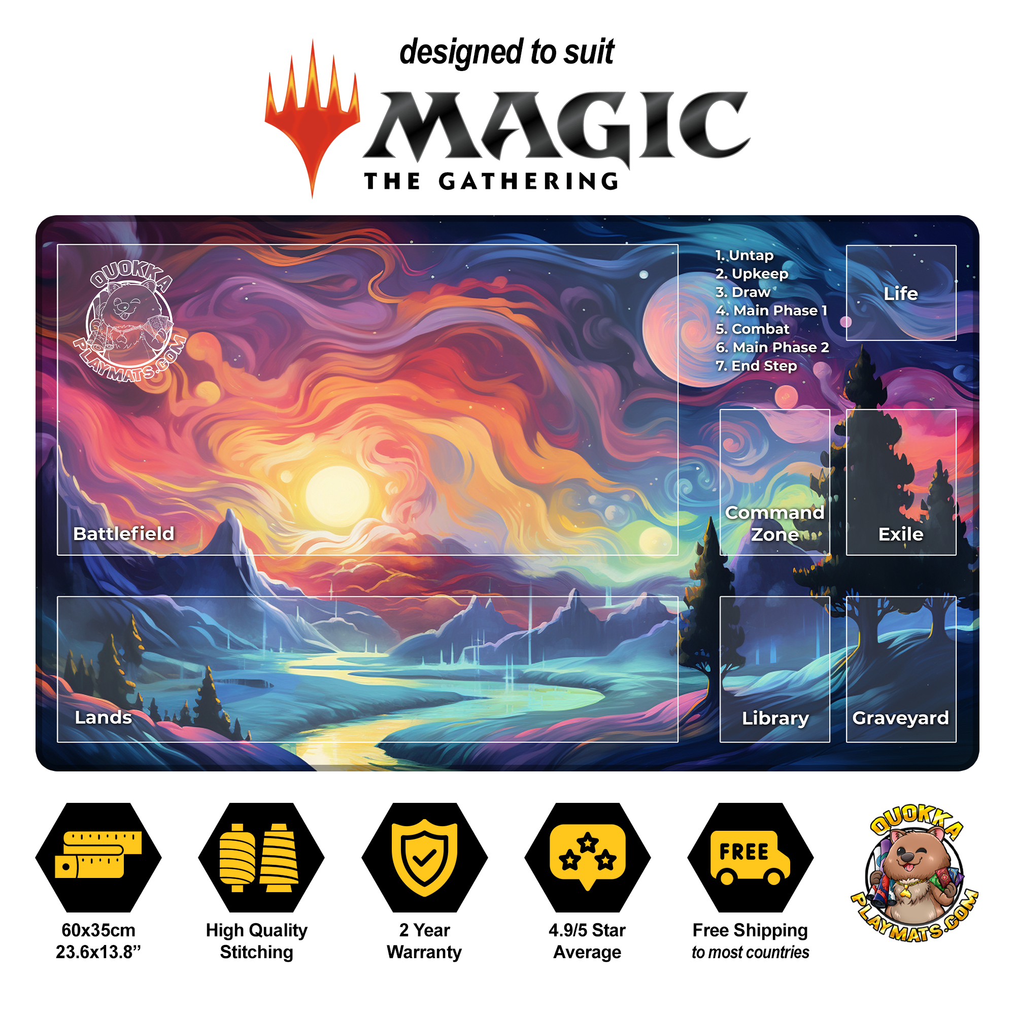 TCG Playmats - Designed to suit Magic: The Gathering (MTG) QuokkaMousepads.com