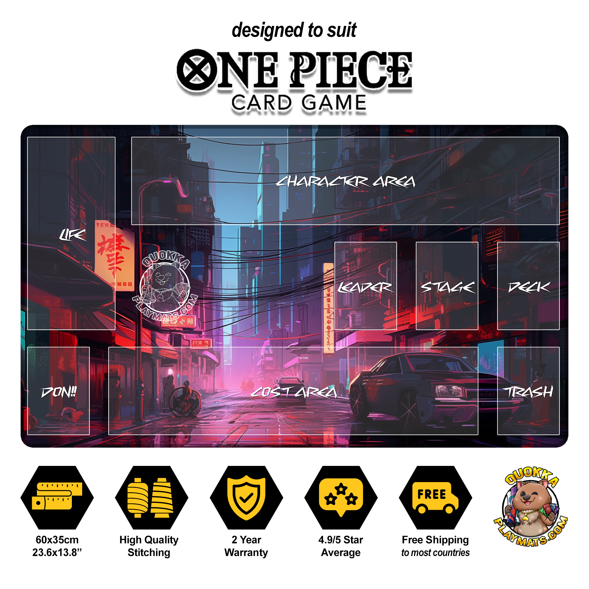 TCG Playmats - Designed to suit One Piece Card Game QuokkaMousepads.com