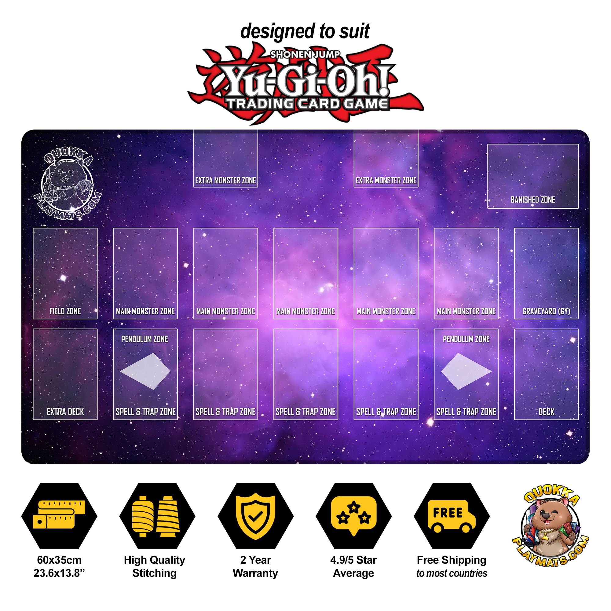 TCG Playmats - Designed to suit Yu-Gi-Oh! Trading Card Game QuokkaMousepads.com