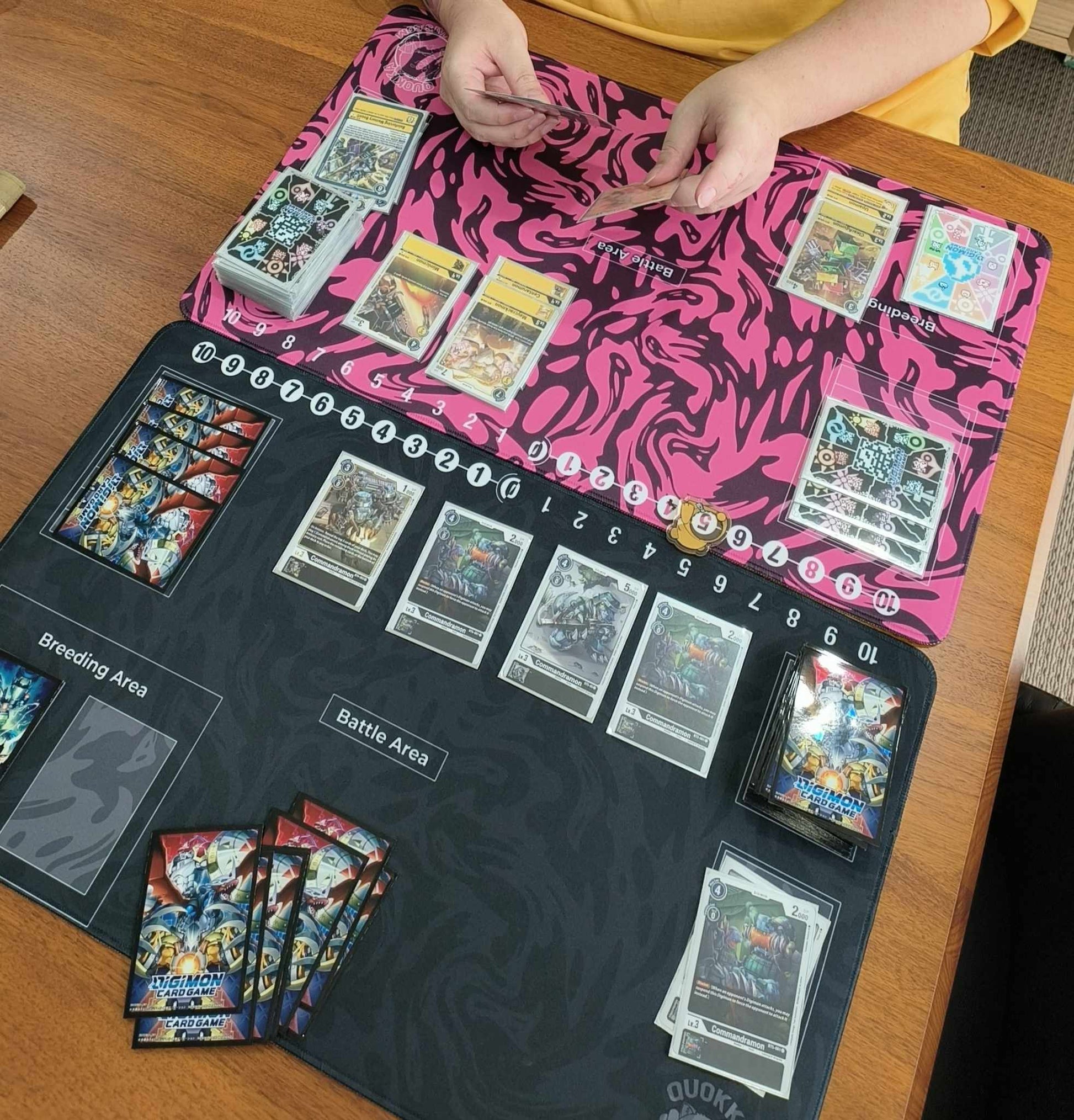Black Swirl Design - Digimon Quokka TCG Playmat Black Swirl Design - Digimon Quokka TCG Playmat