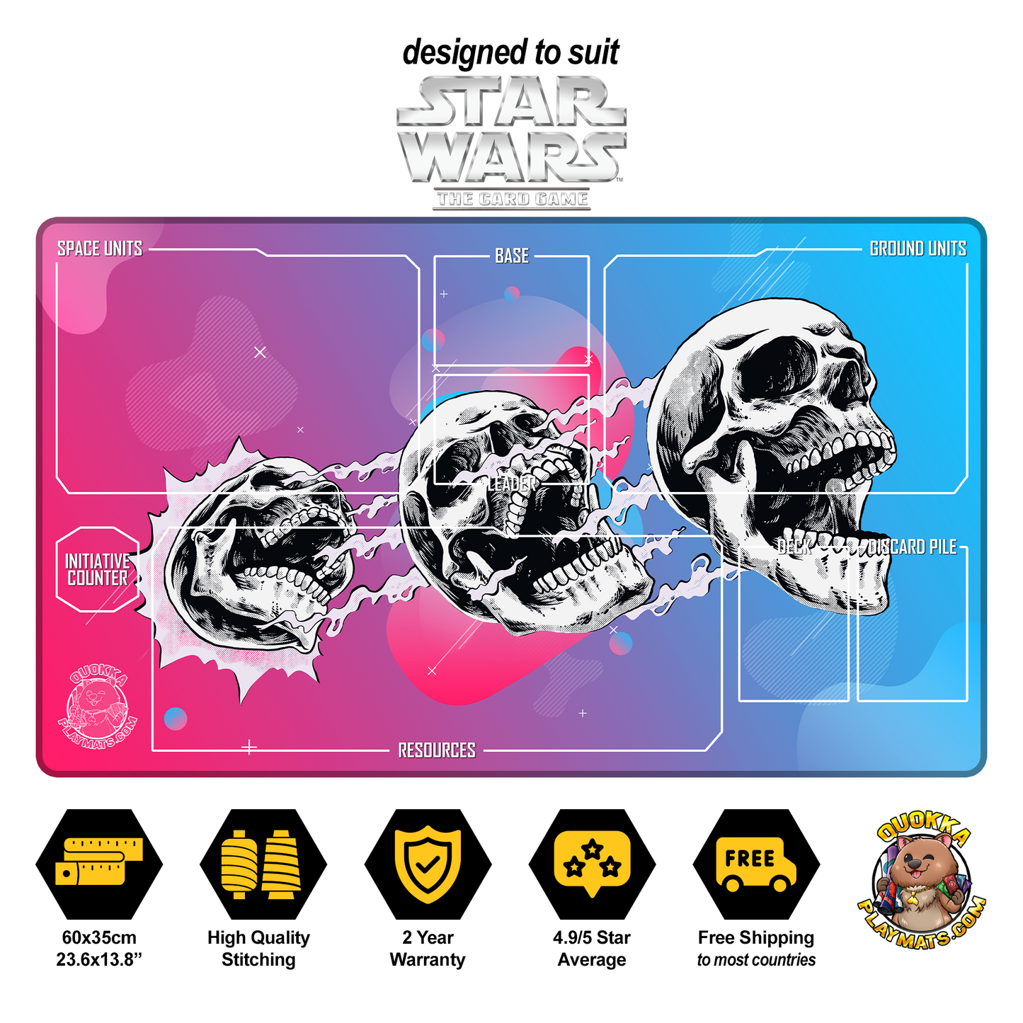 3 Skulls Design - Star Wars: Unlimited Quokka TCG Playmat