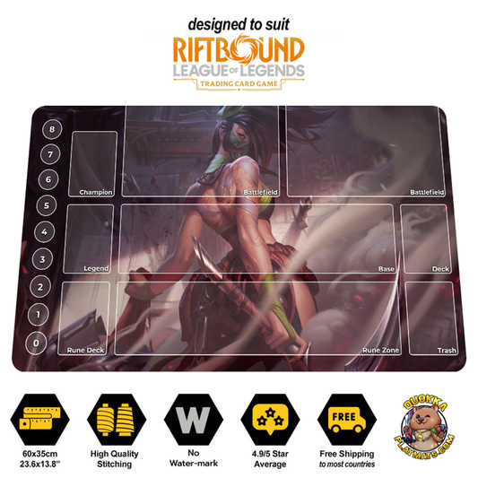 Akali - Riftbound Quokka TCG Playmat