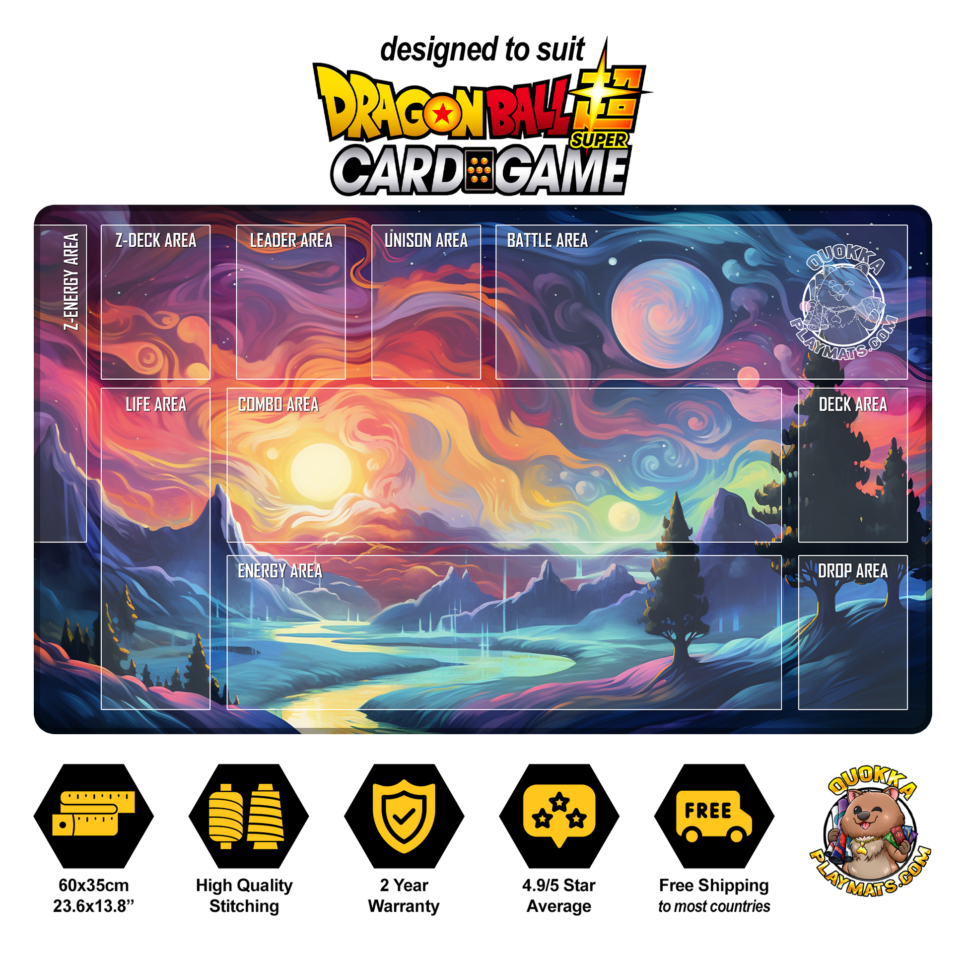 Artistic Landscape Design - Dragon Ball Super Quokka TCG Playmat Artistic Landscape Design - Dragon Ball Super Quokka TCG Playmat