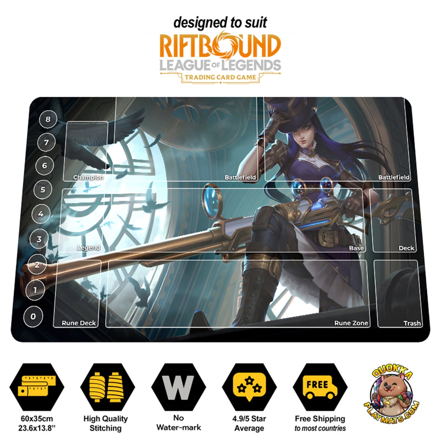 Caitlyn Design - Riftbound Quokka TCG Playmat