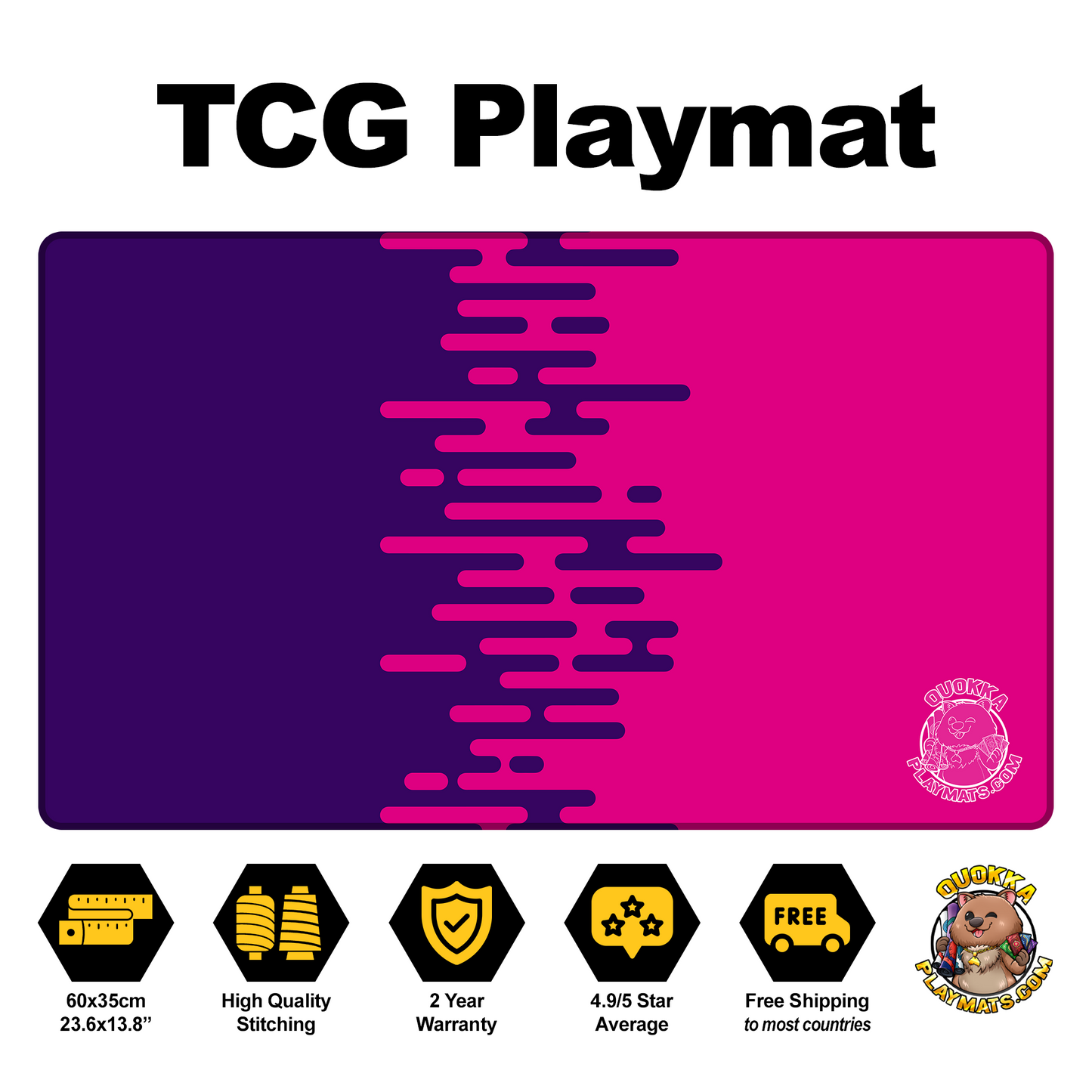 Colour Lines Design - Quokka TCG Playmat