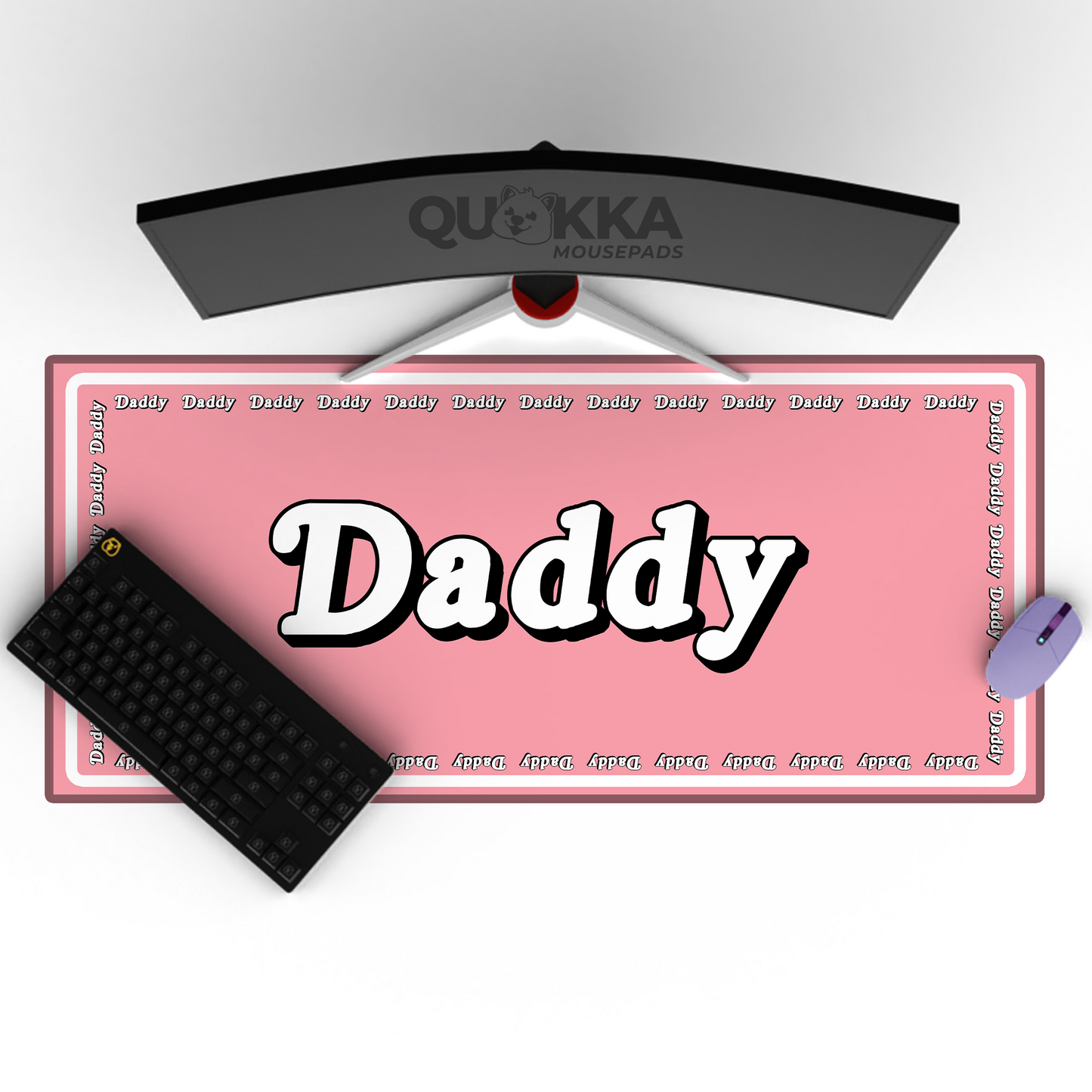 Daddy Pink Design Mousepad Deskmat