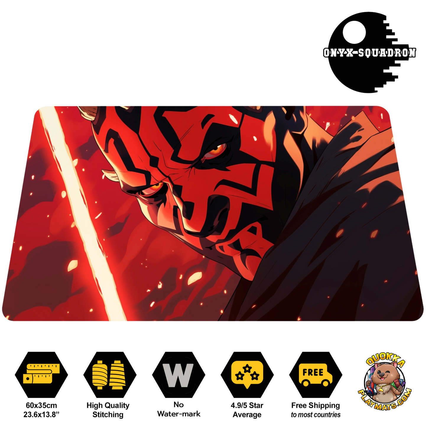 "Crimson Rage" Darth Maul Deskmat Playmat Mousepad