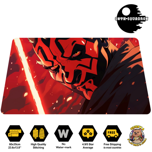 "Crimson Rage" Darth Maul Deskmat Playmat Mousepad