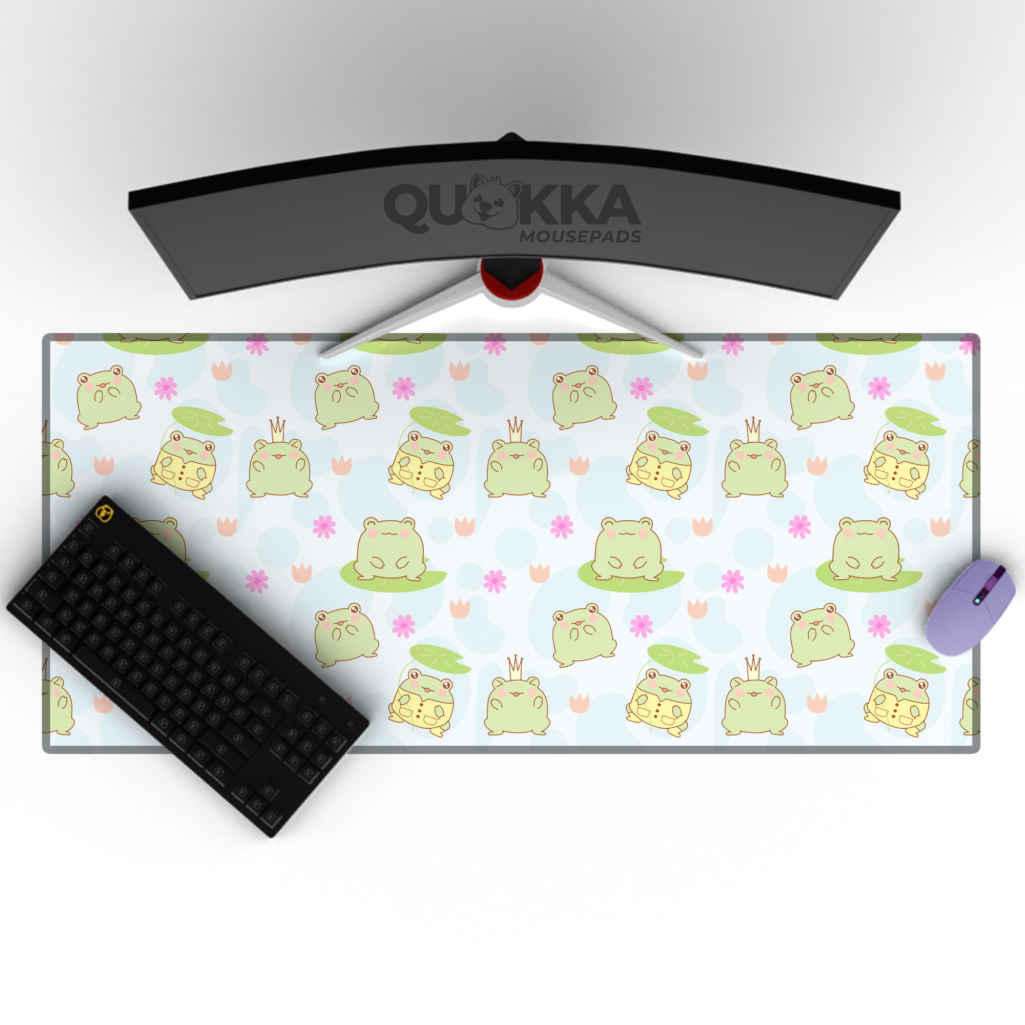 Cute Little Frogs Design Mousepad Deskmat