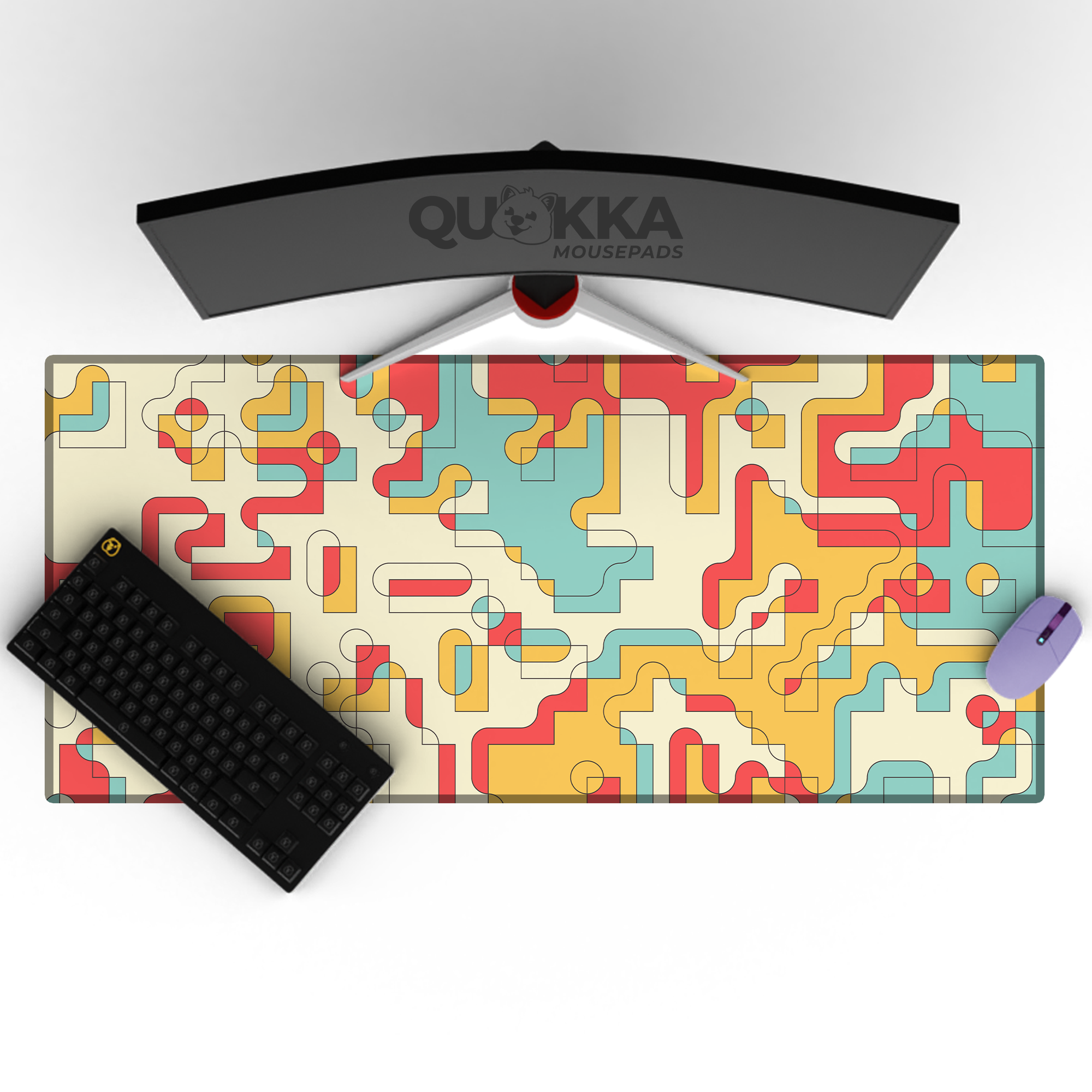 Geometric Abstract Composition Mousepad Deskmat