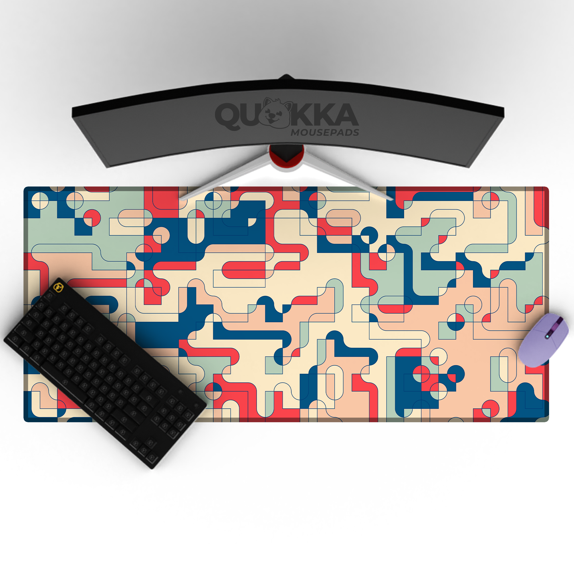 Geometric Abstract Composition Mousepad Deskmat