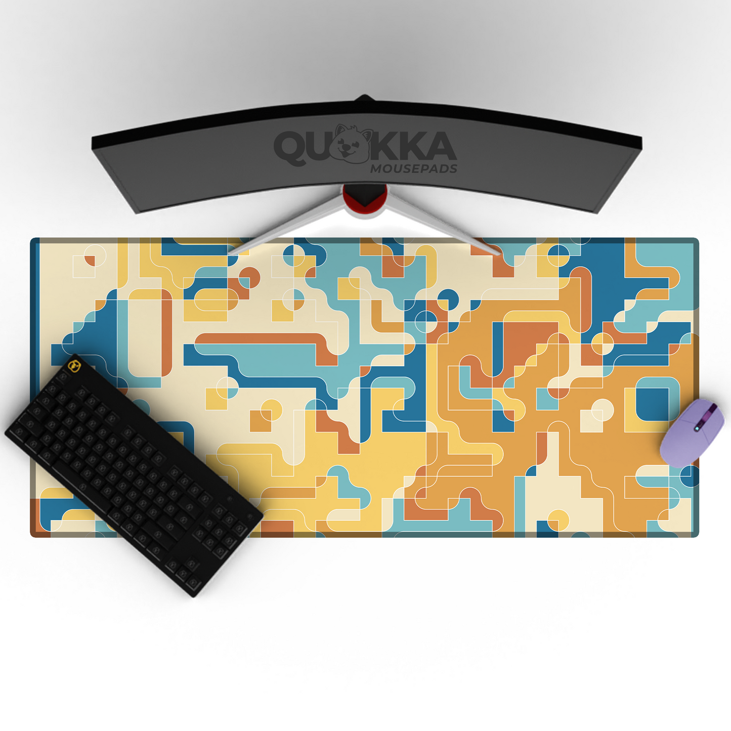 Geometric Abstract Composition Mousepad Deskmat