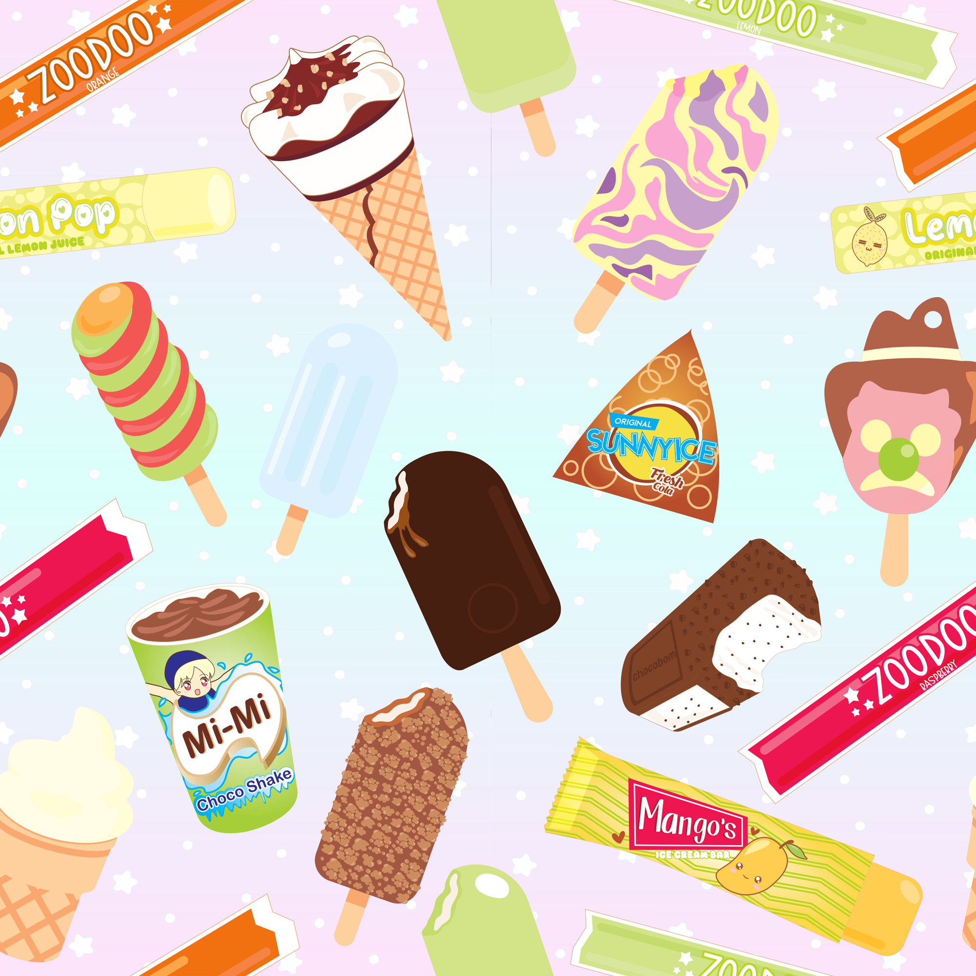 Aussie Ice Creams Design Mousepad Deskmat