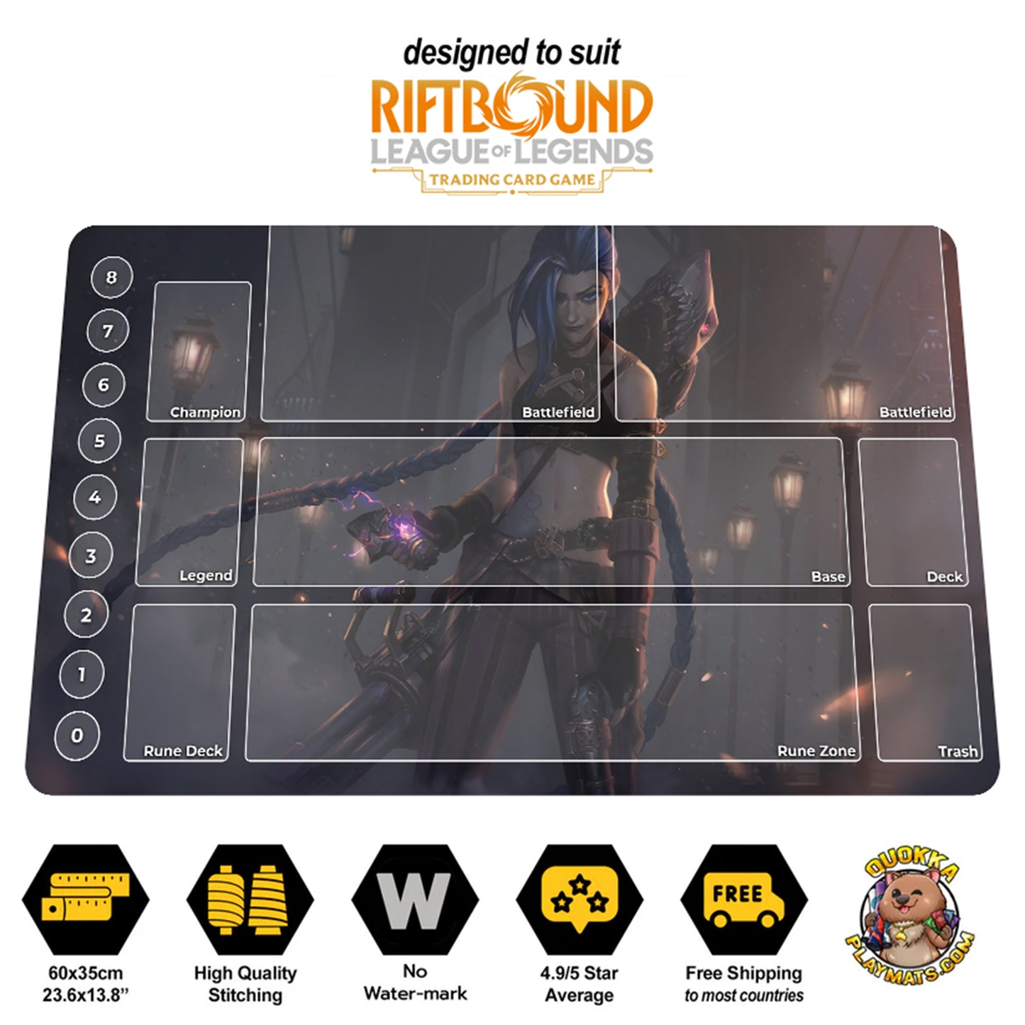 Jinx Design - Riftbound Quokka TCG Playmat