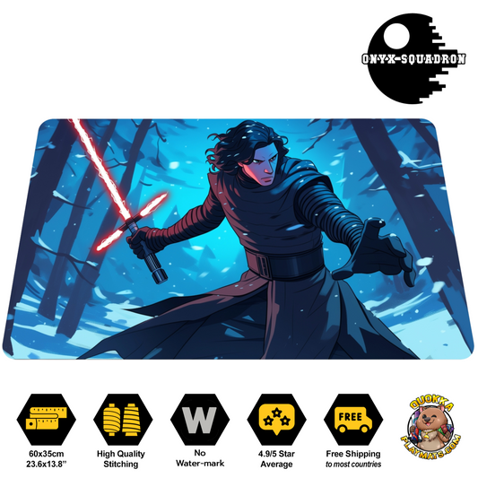 "Fractured Legacy" Kylo Blue Deskmat Playmat Mousepad