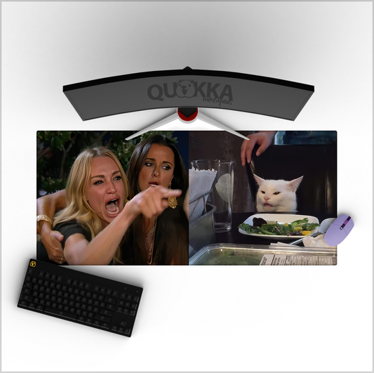 Lady Yells at Cat Meme Deskmat Playmat Mousepad