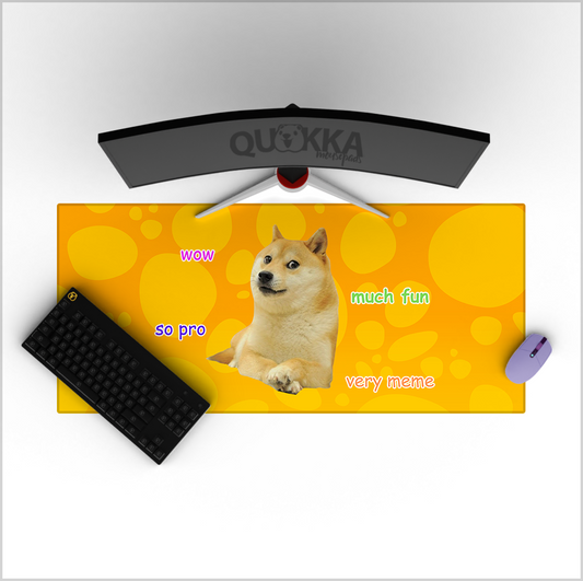 Doge Meme Deskmat Playmat Mousepad