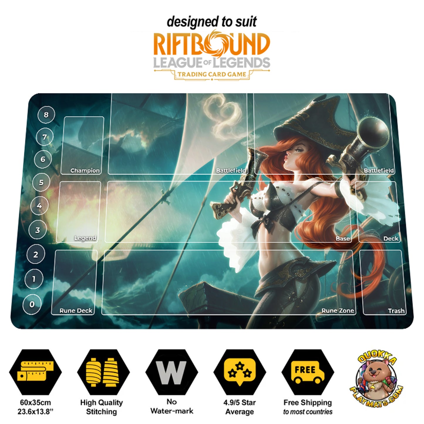 Miss Fortune Design - Riftbound Quokka TCG Playmat