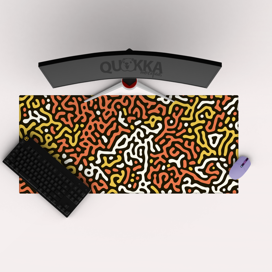 Organic Maze Shapes Mousepad Deskmat