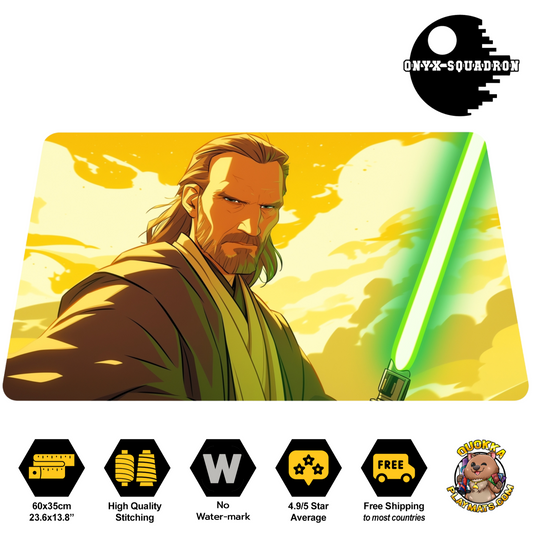 "Living Force" Qui-Gon Jinn Deskmat Playmat Mousepad