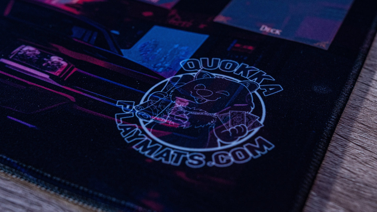 Cyberpunk City Design - Magic: The Gathering Quokka TCG Playmat