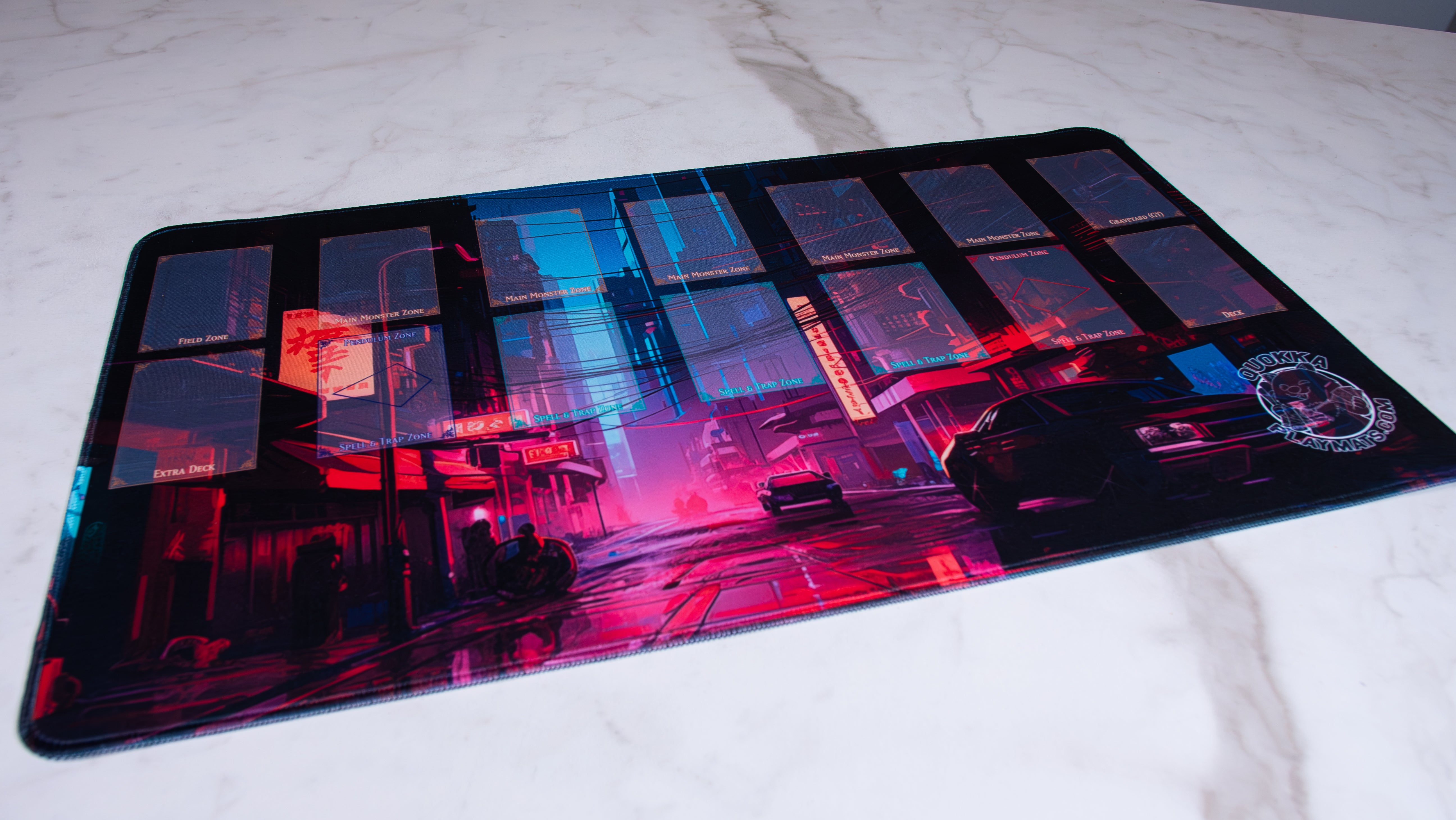 Cyberpunk City Design - Digimon Quokka TCG Playmat