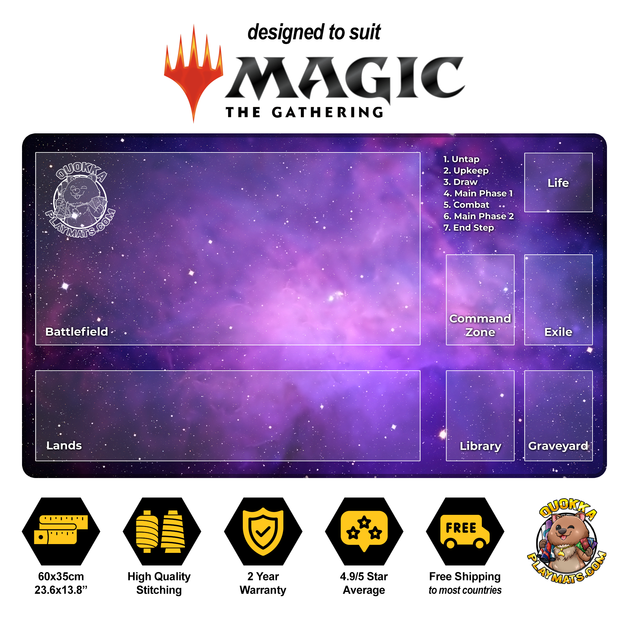 Space Nebula Design - Magic: The Gathering Quokka TCG Playmat