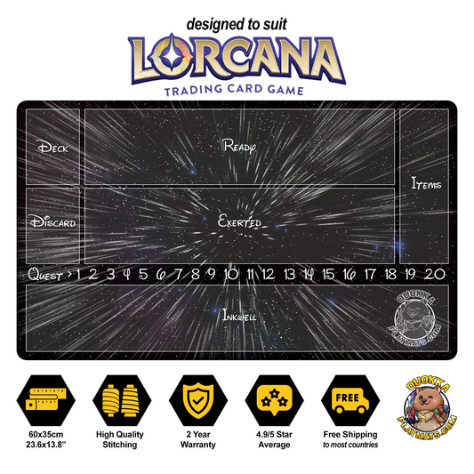 Space Travel Design - Lorcana Quokka TCG Playmat
