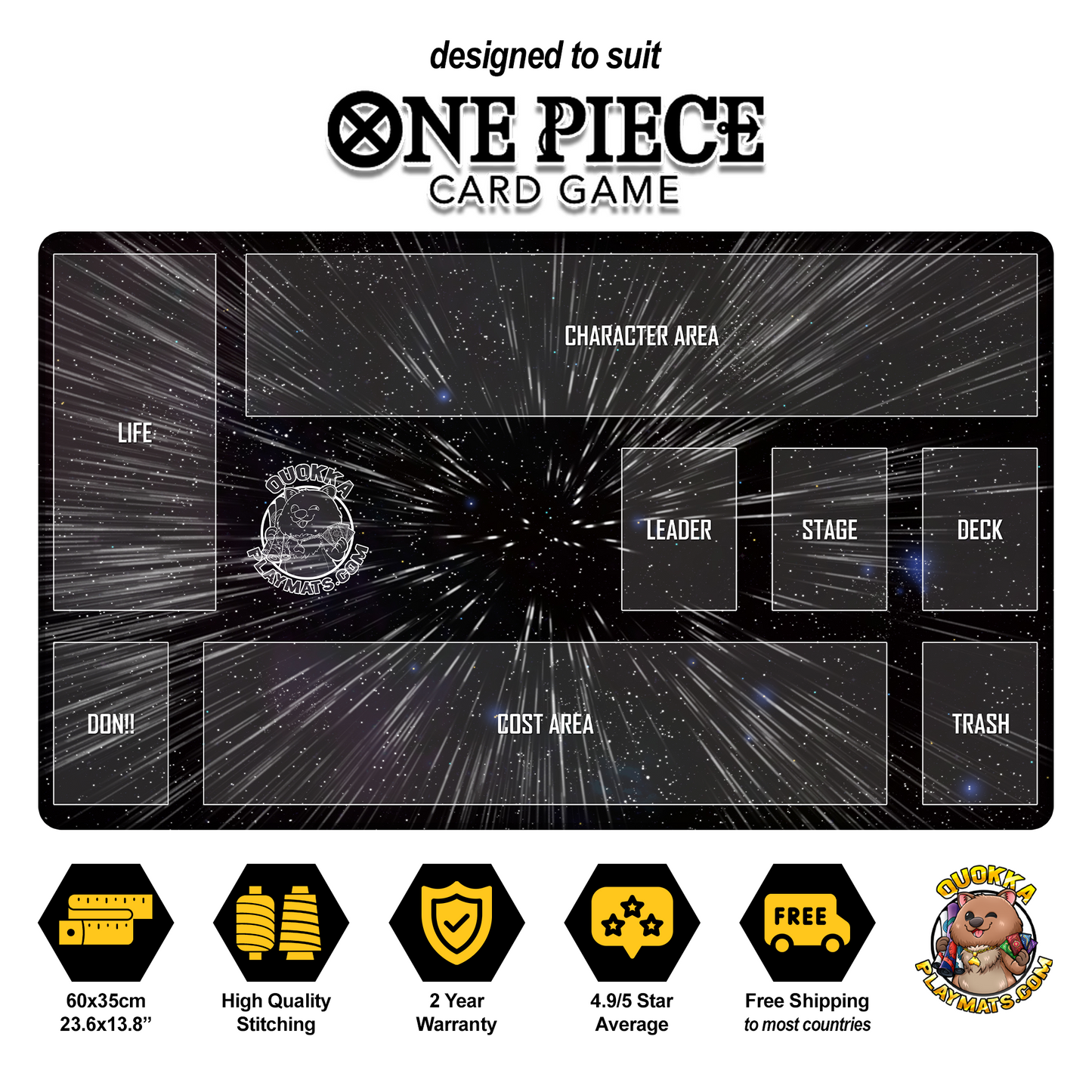 Space Travel Design - One Piece Quokka TCG Playmat