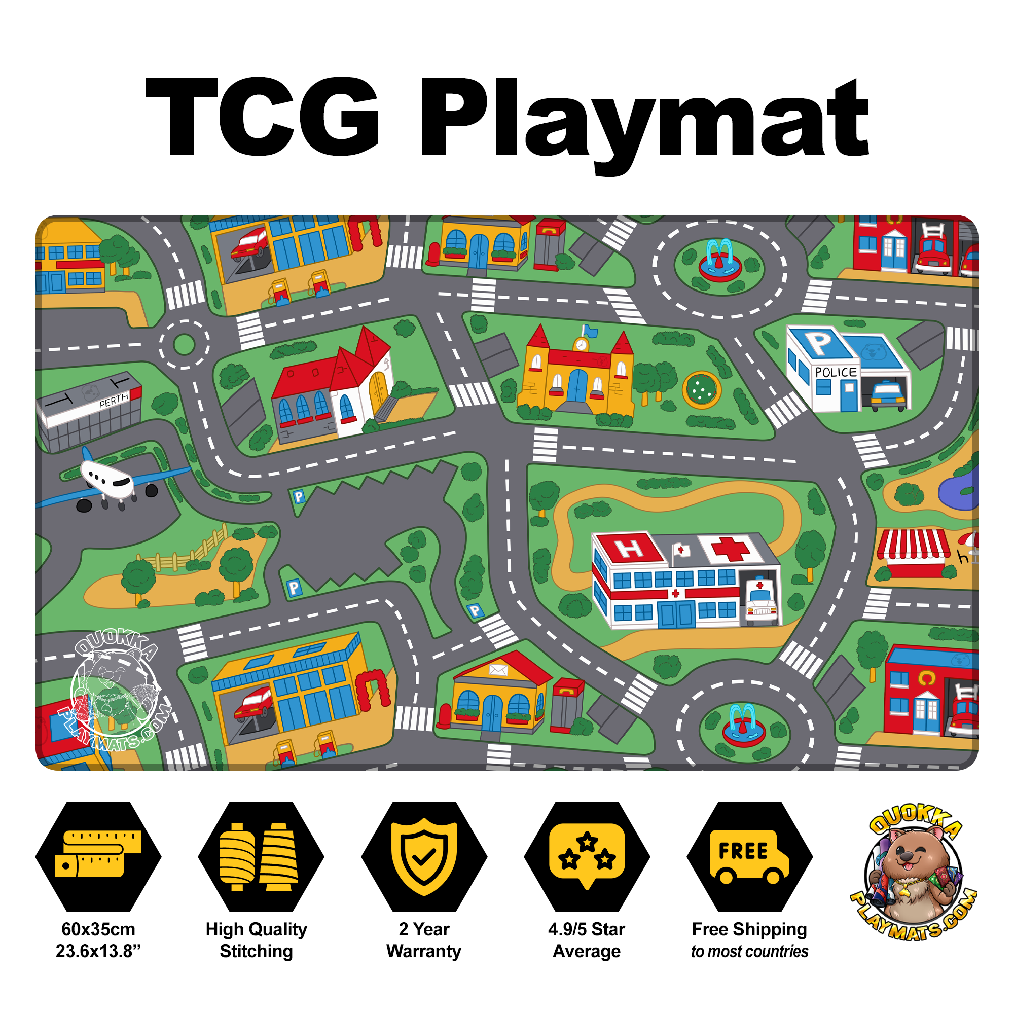Kids Car Town - Quokka TCG Playmat