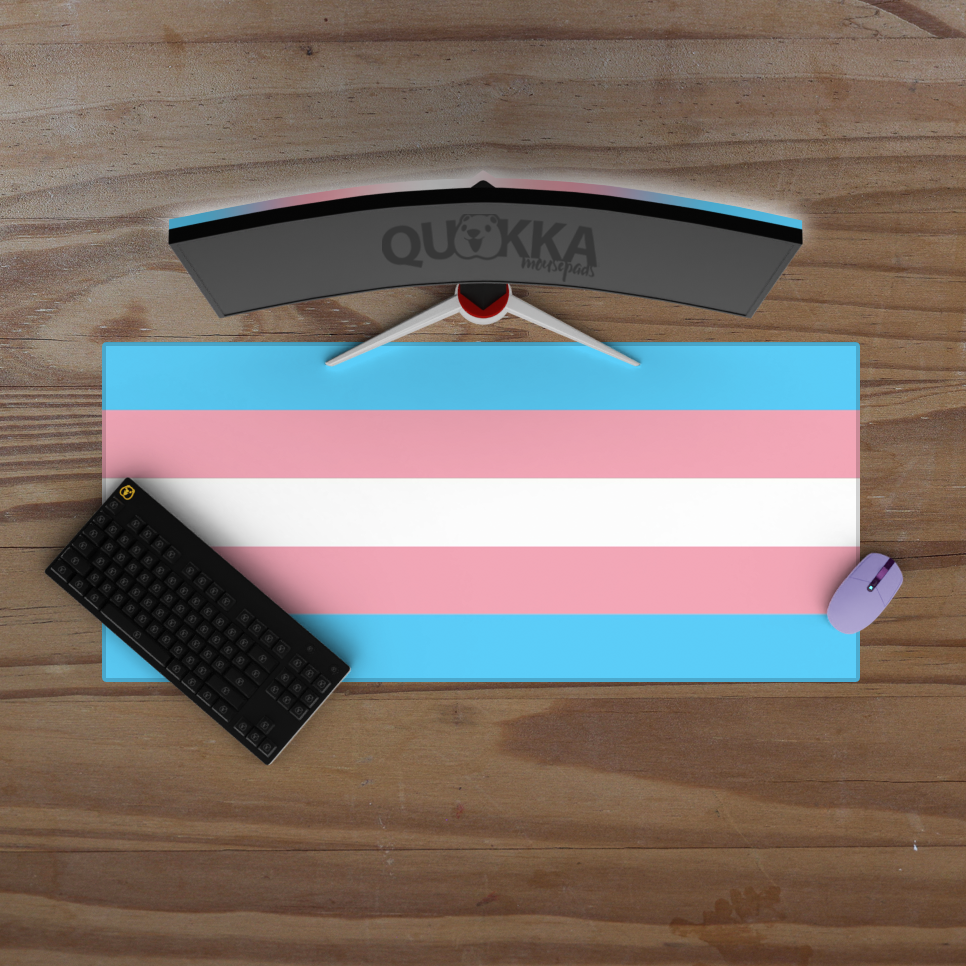 Transgender Flag Design Mousepad Deskmat