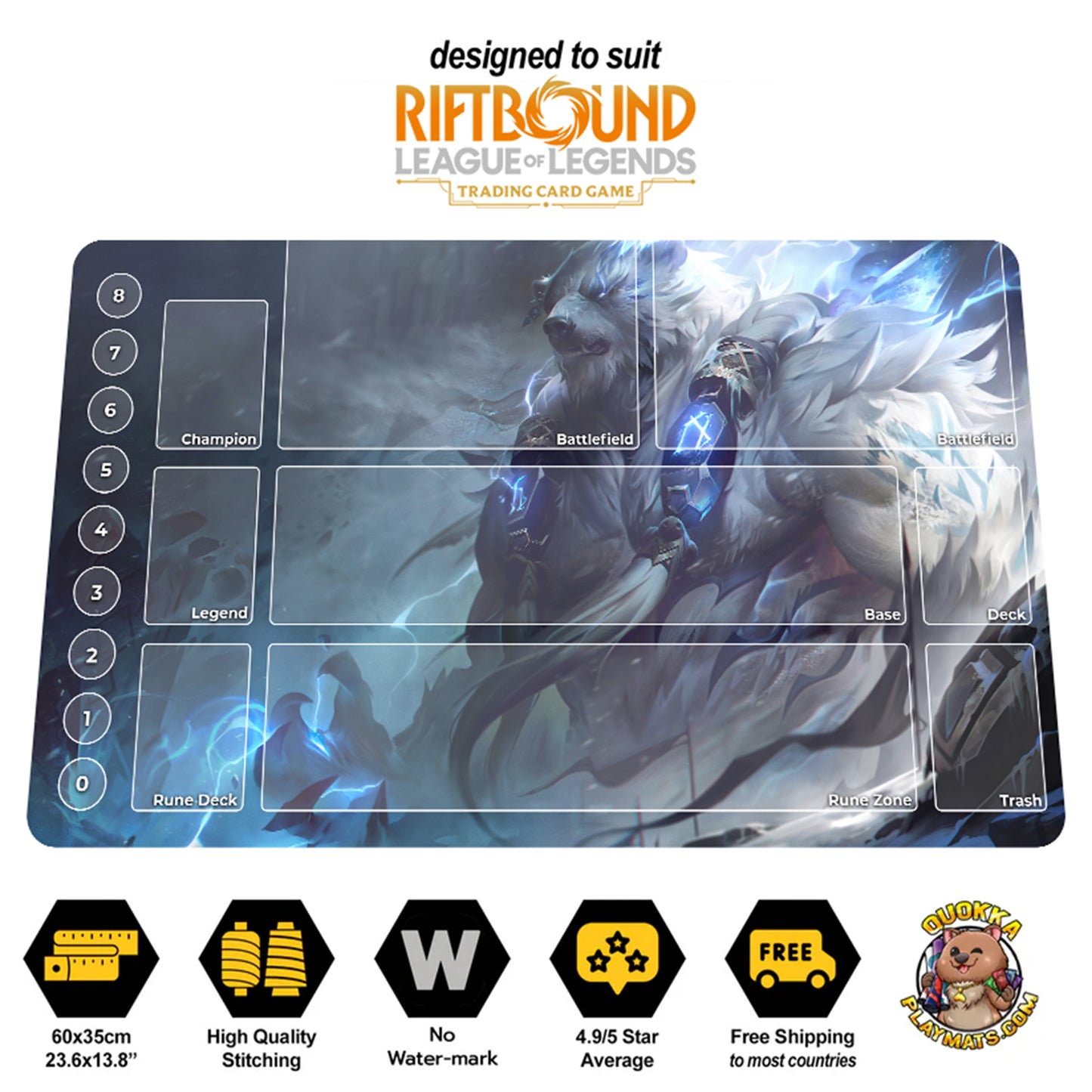 Volibear Design - Riftbound Quokka TCG Playmat