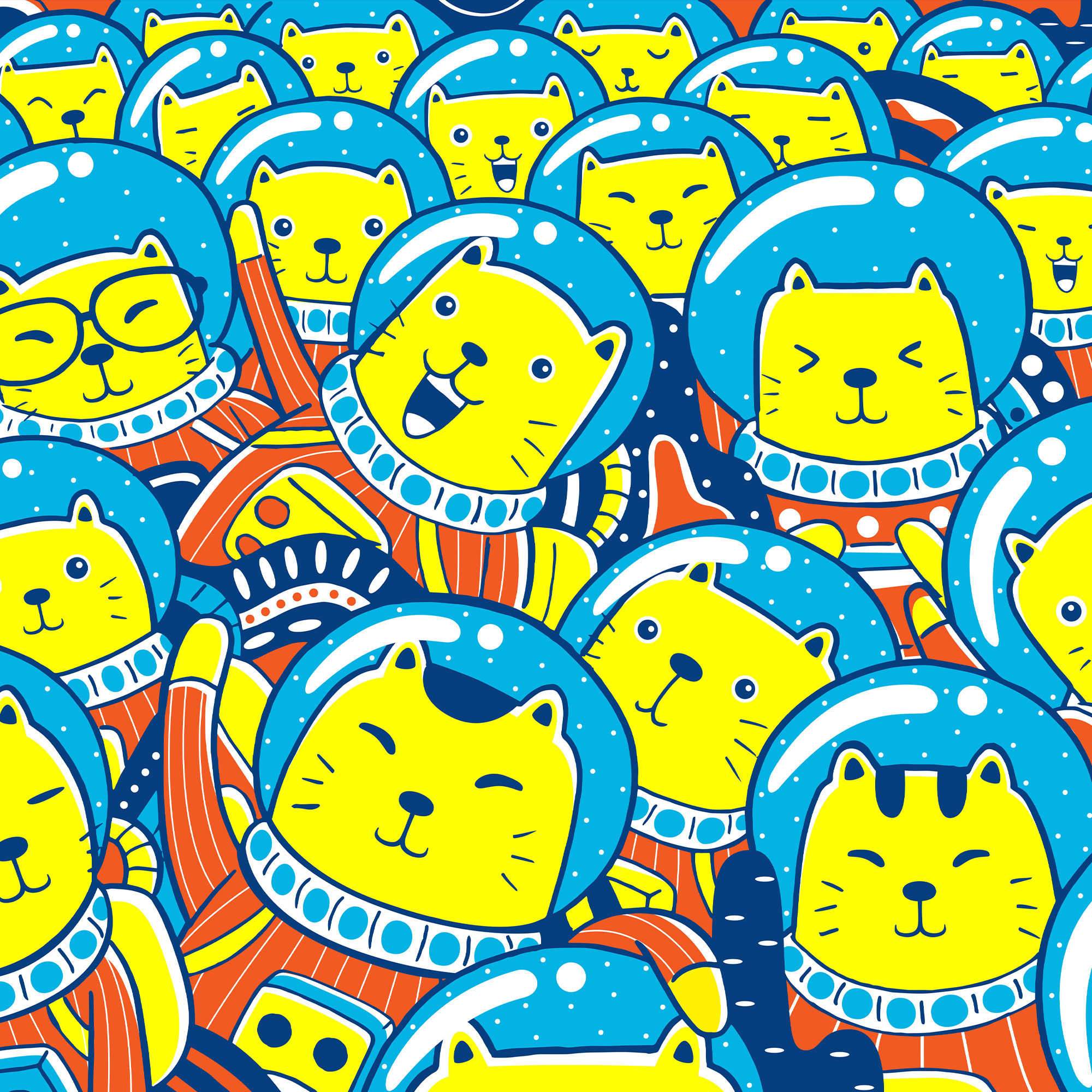 Catstronauts Design Mousepad Deskmat