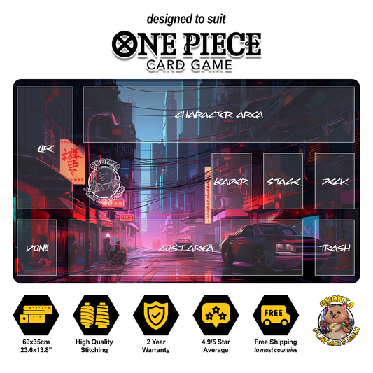 Cyberpunk City Design - One Piece Quokka TCG Playmat