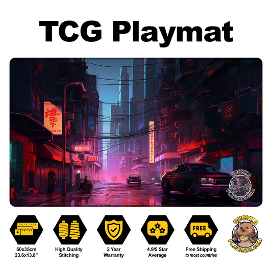 Cyberpunk City Design - Quokka TCG Playmat