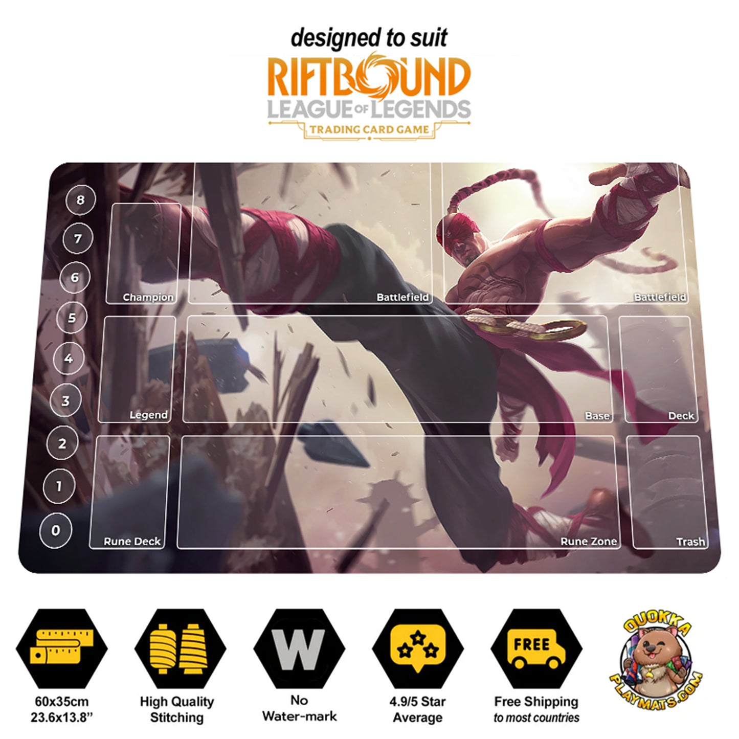 Lee Sin Design - Riftbound Quokka TCG Playmat