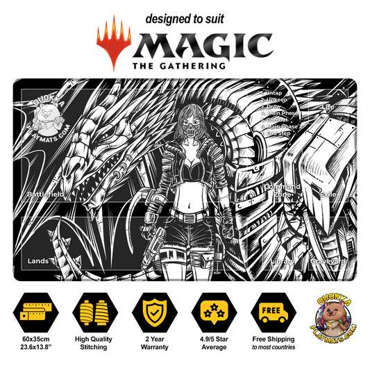 Mecha Dragon Design - Magic: The Gathering Quokka TCG Playmat