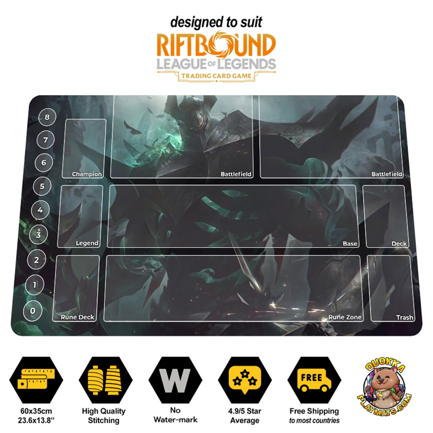 Mordekaiser Design - Riftbound Quokka TCG Playmat