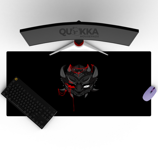 Japanese Oni Mask Design Mousepad Deskmat