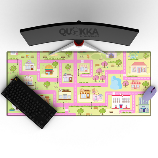 Cute Kids Town Mousepad Deskmat