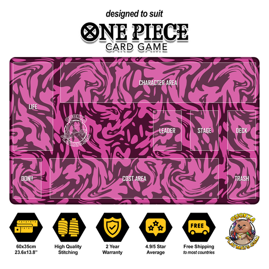 Purple Swirl Design - One Piece Quokka TCG Playmat