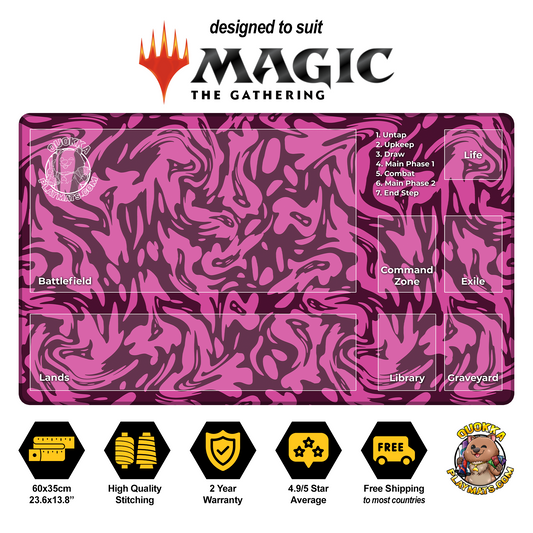 Purple Swirl Design - Magic: The Gathering Quokka TCG Playmat