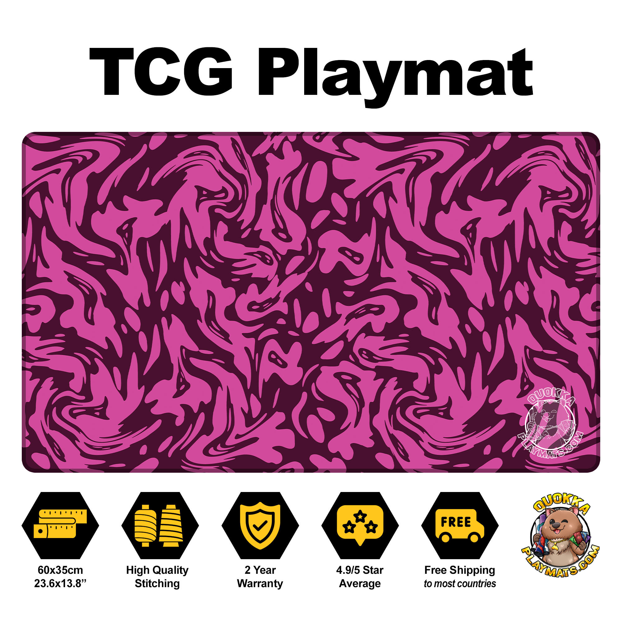 Purple Swirl Design - Quokka TCG Playmat