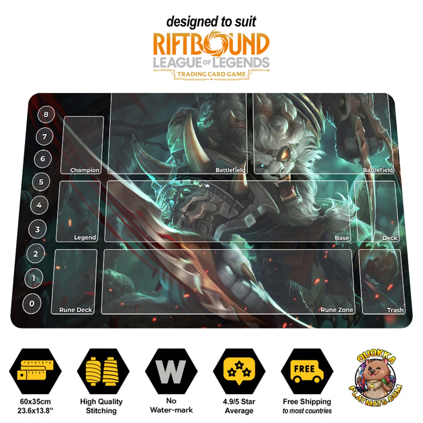 Rengar Design - Riftbound Quokka TCG Playmat