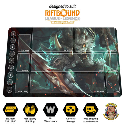 Rengar Design - Riftbound Quokka TCG Playmat