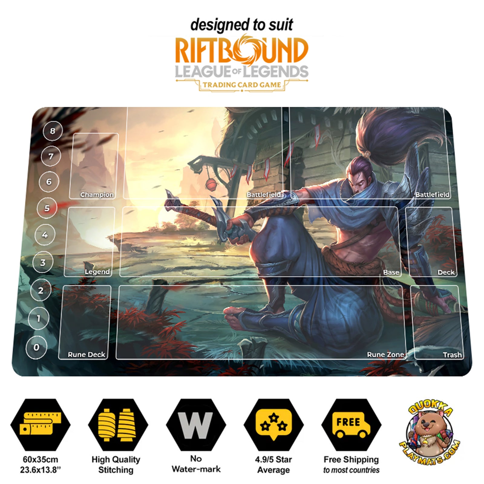 Yasuo Design - Riftbound Quokka TCG Playmat