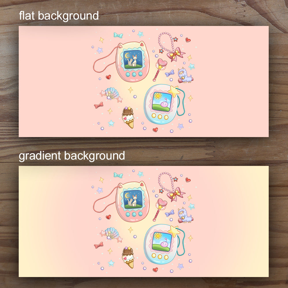 Tamagotchi Warm Pink Design Mousepad Deskmat